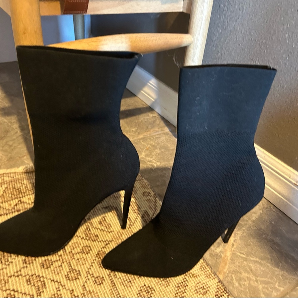 Steve Madden Black Heeled Boots